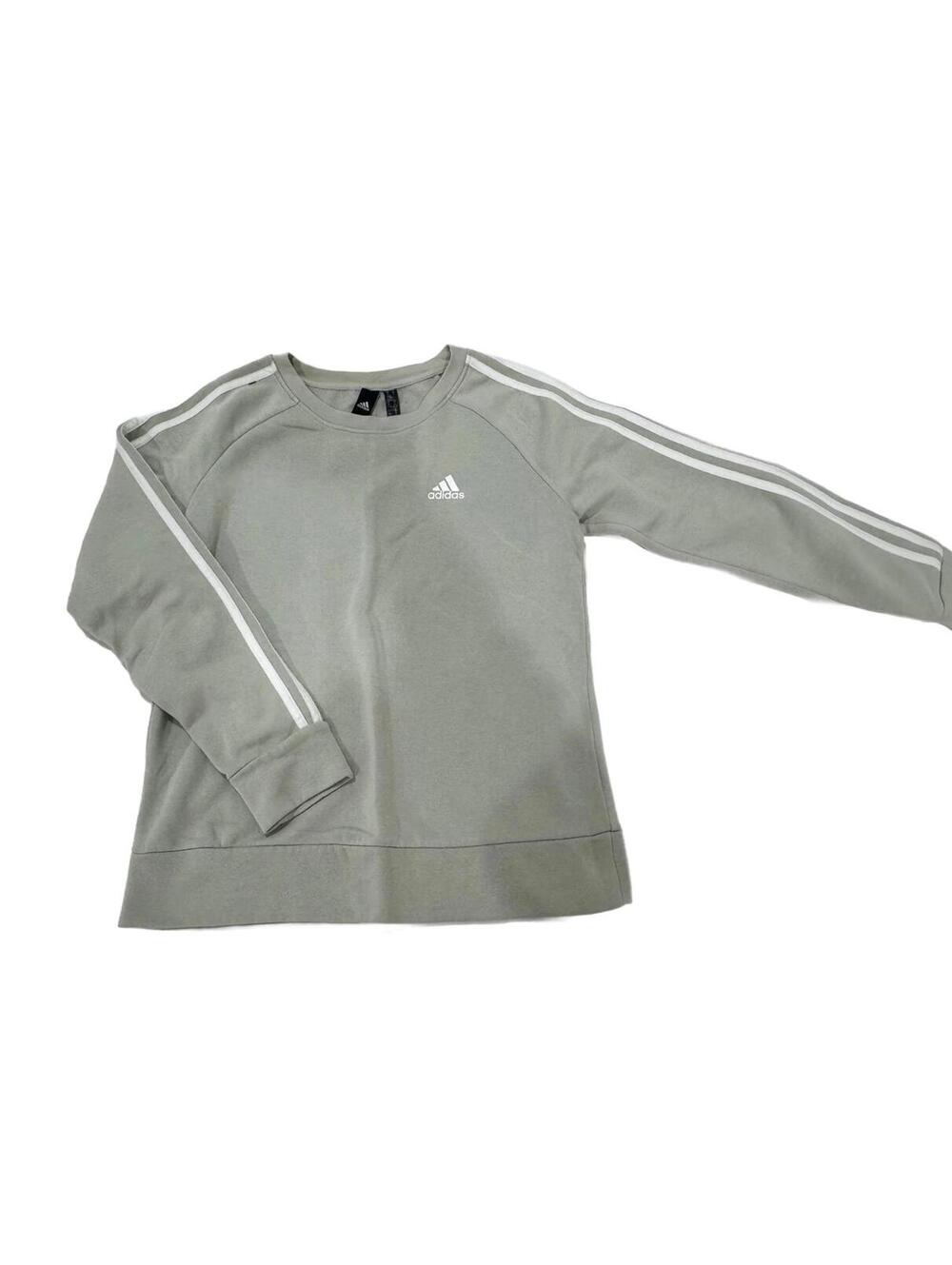 Adidas Essentials Sage Green Fleece Crewneck Sweatshirt Medium